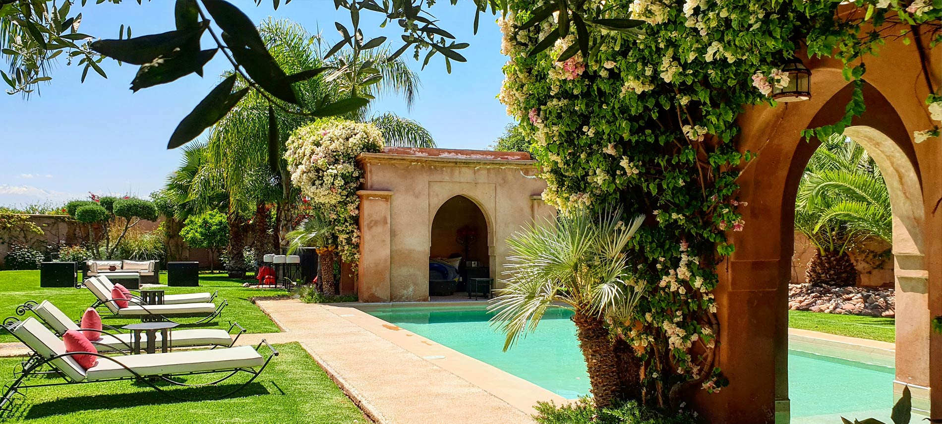 villa avec piscine privée en location à Marrakech